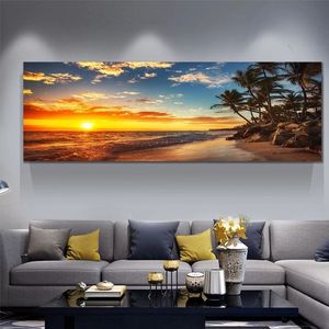 Stampe su tela Camera da letto Pittura Paesaggio marino Albero Modern Home Decor Wall Art For Living Room Canvas Painting Landscape Pictures281c