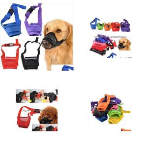 Dog Training Obediência Wholes S2Xl Dog Focinho Anti Stop Mordida Barking Mastigando Malha Máscara Treinamento Pequeno Grande Mask2741930 Drop Deliver Dhz34