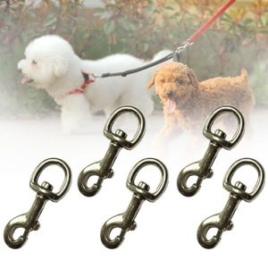 Dog Collars Leashes 5PCSスイベル屋外キーチェーンスナップフックバックルホームクラスプキャンプペットクリップカラビナスプリング多目的ACC239S