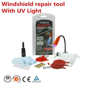 Bilfönster reparera vindrutan Glas Renwal Tools Auto Windshield Scratch Crack Restore Window Poleringssats Fast With UV Light 1159891