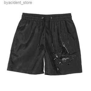 Mäns badkläder Mensblomma Type När den utsätts för vatten sommarmode shorts Ny designer kort kort snabb torkning badkläder tryck strandbyxor män mens simma l240312