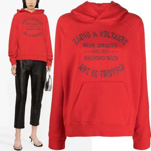 Frauen Hoodies Sweatshirts Herbst Winter Neue Französische Nische ZV klassischer Buchstabe Gold- und Silberfadenstickerei bestickter Plüsch-Damen-Hoodie