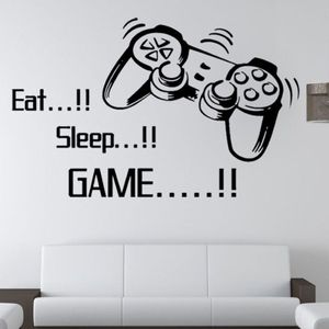 Eat Sleep Game Wall Decals avtagbar DIY Lekare väggklistermärken för pojkar sovrum vardagsrum barn rum tapet hem dekor2776