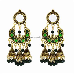 Dangle Chandelier Bohemia New Six Colors Beads Bride Bridesmaid Bell Tassel Earrings Drop Delivery Dhgarden Dh94p