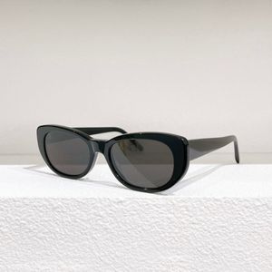 Occhiali da sole ovali neri Grigio scuro 316 Donna Uomo Occhiali a forma di Cateye Occhiali da sole UV400 Eyewear310I