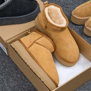 fashion classic ultra mini platform boots Suede women snow boot designer chestnut brown boots