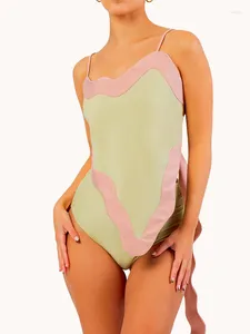 Женские купальники, нерегулярная лоскутная пляжная одежда 2024, модный летний купальник на тонких бретелях, купальный костюм в пляжном стиле, сексуальный отпуск
