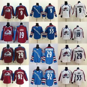 커스텀 멘스 여성 청소년 콜로라도 '아발 랜치' '제르지 29 Nathan Mackinnon 92 Gabriel Landeskog 96 Mikko Rantanen 스티치 9 Matt Duchene 19 Joe Sakic Hockey Jerseys