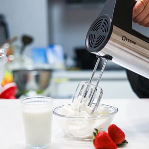 Dessini Electric Whisk Maker Eggs Mixers 600W Electric Hand Mixer Handheld Kitchen Dough Blender And Dough Hooks 240228