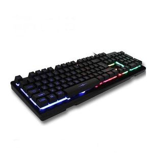 Tastiere Tastiera da gioco cablata USB di nuova marca Ottica sottile con retroilluminazione colorata Tocco meccanico Feel Retroilluminazione a tre colori Drop Deliv Otxoa