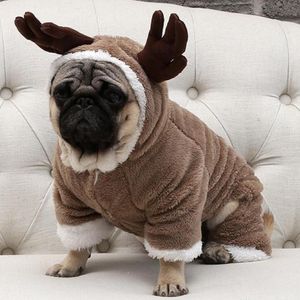 Одежда для собак, зимняя теплая флисовая одежда для домашних животных для маленьких собак, рождественский костюм, комбинезон, пальто для щенка, куртка, одежда для чихуахуа, мопса, 193w