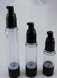 100pcslot 30 mlClassic Black Vacuum Airless Pump Bottle Cosmetic Essence Oil Lotion Packing Återfyllbar Bottle9238411