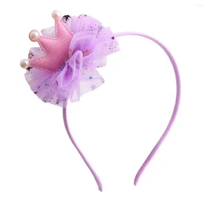 Accessori per capelli 7 pezzi Copricapo con fascia per capelli con paillettes per bambini Corona da principessa in filato netto