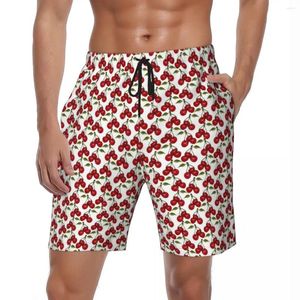 Shorts Shorts Summer Board Male WaterColor Fruit Stampa sportiva Pretty Red Cherry Beach Pants Shorfing Trunks traspirante