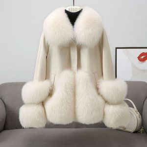 2024 New Fox Haining Fur Women's Youth Thickened Coat With Sheepskin Leather 2386