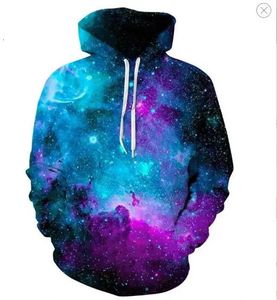 Space Galaxy Sweatshirts For Menwomen Hoody 3D Kläder Brand Hood Print Cashmere Nebula Jacket 240301