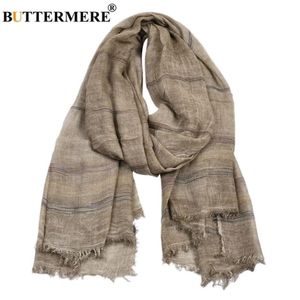 Buttermer Män halsdukar Autumn Winter Cotton Linen Scarf Men Khaki Black Navy Pink Khaki Varma långt modevarumärke Mens Scarfs 201026251s