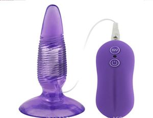 10 vibrierender Anus GSpot Stimulierender Anal Butt Plug Silikon Jelly Dildo Sexspielzeug R4109631188