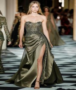 Zuhair Murad Olive Green Mermaid Promドレス