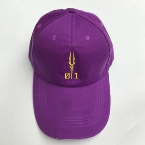 Ball Caps Shogoki EVA 01 Spear Of Longinus Cosplay Embroiderey Hat Purple Baseball Cap