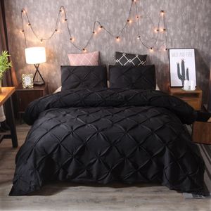 Bedding Sets New 3pcs Black 4 Size Bed Sheet Duvet Cover Sets Gift Duvet Cover Polyester Fiber Home el307d