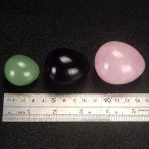 3 Stück rosa, grün, schwarz, Kristall-Eier, Seil, Yoni-Heil-Eier, Massagegerät, Becken-Kegel-Übung, vaginaler Straffungsball225a