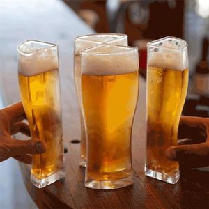 Super Super Shooner Beer Classes Cup Cup قابلة للفصل 4 جزء كبير من الزجاج السميك شفافًا للنادي Bar Party Home Wine2836