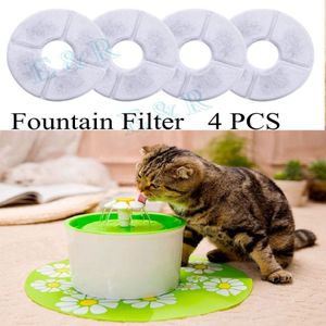 Pet Cat Fountain Filter 4PCS Activated Carbon Filters Charcoal Filter Replacement for Fountain for Cat Dog Pets Drinking Water181g