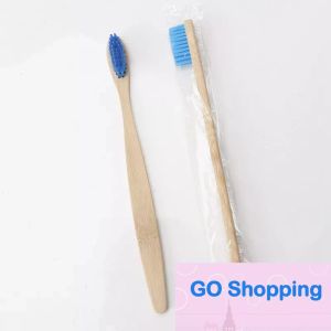 Wholesale Bamboo Toothbrush Soft Bristle Brush Natural Bamboo Toothbrush Rainbow Color Oral Care Hotel Disposable Home Bath Supplies