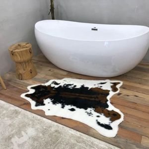 Halılar Cowhide Kapı Kürk Halısı Anti-kayma Banyo Mat Yatakta Fuaye Odası Halı Tezgahı Koltuk Pat Yatağı223T