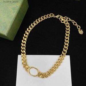 Colares de pingente de luxo colares femininos designer brincos colar simples carta pingente de luxo moda jóias sem caixa l240314