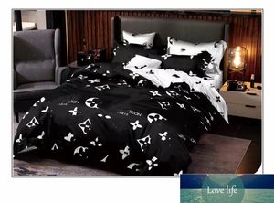 Designer sängkläder sätter ljus lyx tryckt fyra delar uppsättning lakan hem sängkläder under alla säsonger