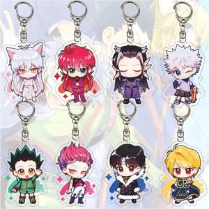 Keychains Q Version Anime Hunter X Keychain Gon Freecss Killua Zoldyck Kurapika Akryl Key Chain Otaku Gift Fans Collection