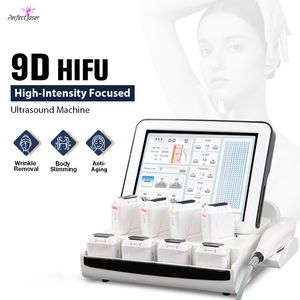 Máquina HIFU mais recente Dispositivo de ultrassom focado de alta intensidade para lifting facial, aperto da pele, emagrecimento, modelagem corporal, rugas, remoção de estrias, anti-envelhecimento