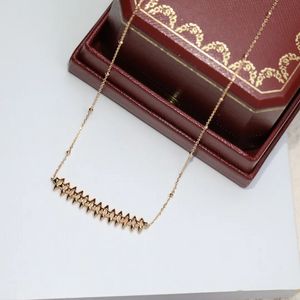 New Jewelry Liu Nail Necklace High grade Silver Plated 18K Gold High end High quality Light Luxury Collar Chain