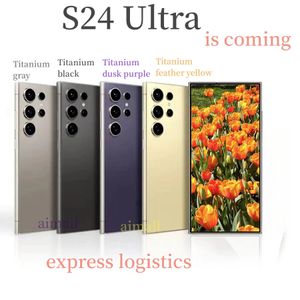 6,8 tum 5G S24 Ultra Mobiltelefoner Lås upp pekskärm Mobiltelefon Androids S24 Smarttelefonkamera Telefon HD Display Face Erigenition 256 GB 1TB Lokalt lager