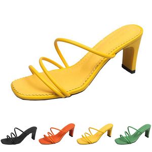 High Pantoffers Heels Sandalen Frauen Modes Schuhe Gai Triple weiß rot gelbgrün braun Color65 Trendings 627 65 D Sa