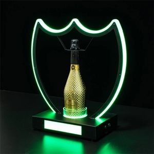 Laddningsbar LED -champagne Glorifier Display VIP Bottle Presenter Cocktail Drinkware Presenter för nattklubb Bardekor