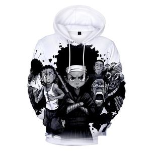 Mens Hoodies Moletons The Boondocks Hoodie Oversized Solto 3D Moletom Homens / Mulheres Casual Manga Longa Roupas Harajuku Drop Deliver Oteiw