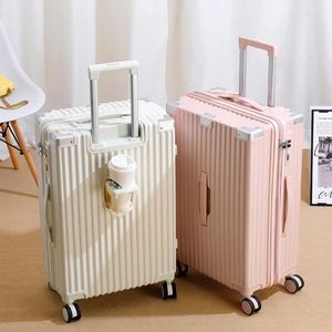 Suitcases Multi Funkcjonowanie Rolling Bagage Students walizka z 2 uchwytami Męska kobieta ciche koła pudełko na kubek kubek