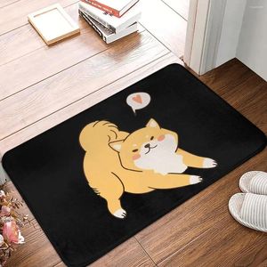 Carpets Shiba Inu Anti-Slip Doormat Bath Mat CUTE LOVE Hallway Carpet Entrance Door Rug Indoor Decor