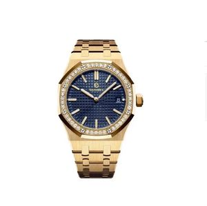 Gli orologi da coppia best seller di moda di alta qualità sono realizzati in acciaio inossidabile importato di alta qualità da donna al quarzo elegante tavolo con diamanti nobili impermeabile 50 metri