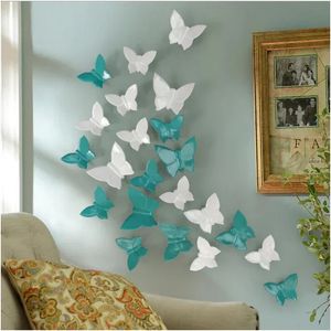 European Wall Hanging Handicraft 3D Stereo Butterfly Harts Crafts Wall Sticker Home Livingroom TV Bakgrund SOFA MAULDRAMNING 240304