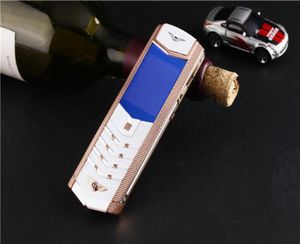 Entsperrte luxuriöse Gold-Signatur-Dual-SIM-Karten-Handys, Edelstahl-Ledergehäuse, MP3-Kamera, Bluetooth 8800, Metall-Handy3648585