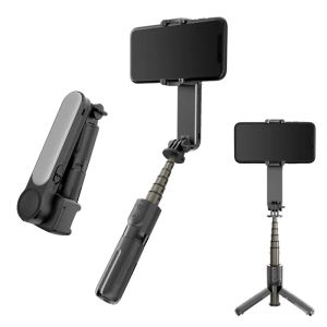 Gimbal El Gimbal Bluetooth Dolgu Işık Sabitleyici Akıllı Telefon Xiaomi iPhone Samsun Aksiyon Kamera Videosu için Tripod Selfie Stick ile