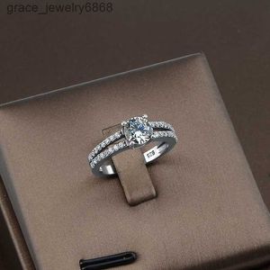 Großhandel hochwertiger 925 Sterling Silber Moissanit Diamant Hochzeit Verlobung Luxus Arm Diamant Ring