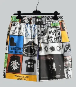 Men's Plus Size Shorts 2024 new beach pants official website synchronous comfortable waterproof fabric men's color: picture color code: m-xxxl 50W