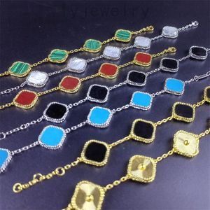 Bracciale di lusso designer braccialetti di trifoglio da uomo gioielli classici accessori moda catene per donne braccialetti di amicizia punk placcato oro ZB002 I4