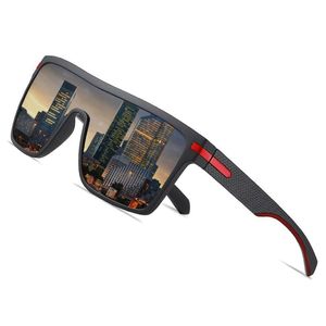 Brand polariserade solglasögon män mode överdimensionerade flexibla ram fyrkantiga solglasögon för att köra goggle zonnebril heren 220317290s