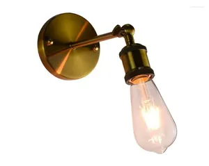 Lampa ścienna miedziana retro industrialne lampy vintage amerykański styl lekki dekoracje domu e27 Sypialnia Wandlamp Sconce